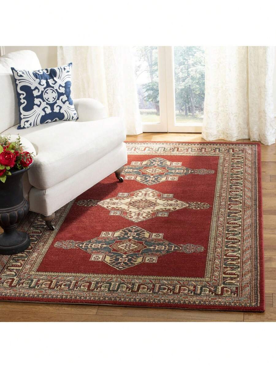 Safavieh Mahal 628 Indoor Power Loomed Easy Care Area Rug - Red - View 1