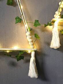 Artificial Ivy LED Light Strip With Wall Mounting Bracket, Suitable For Bedroom, Bathroom, Living Room, Kitchen, Wooden Hanging Plant Rack For Wall Decor (Batteries Not Included) - Multicolor - View 10