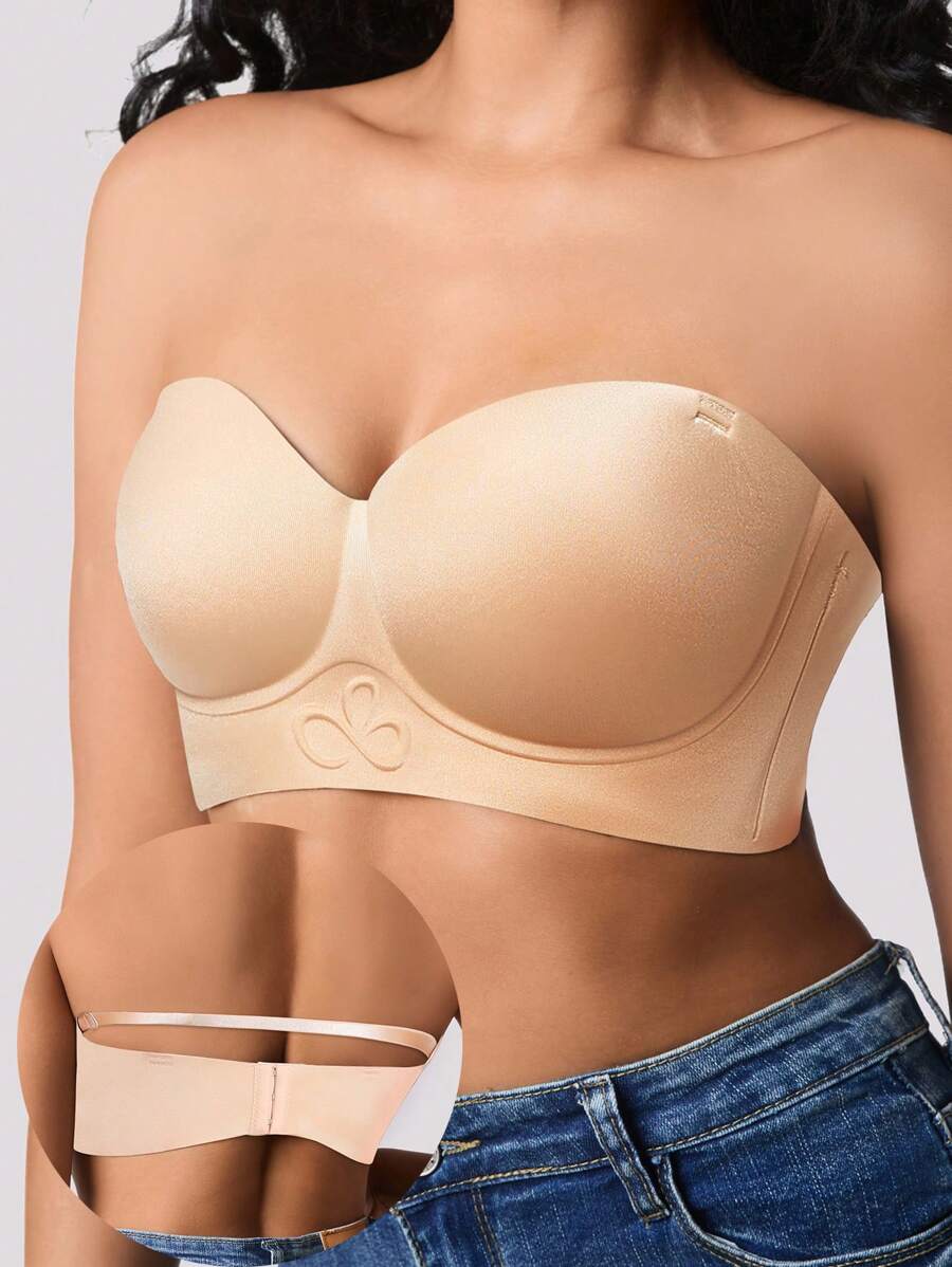 Soutien-gorge sans bretelles et sans dos pour femmes, rehaussant le décolleté et soutenant les petites poitrines, convient pour les robes de mariée
