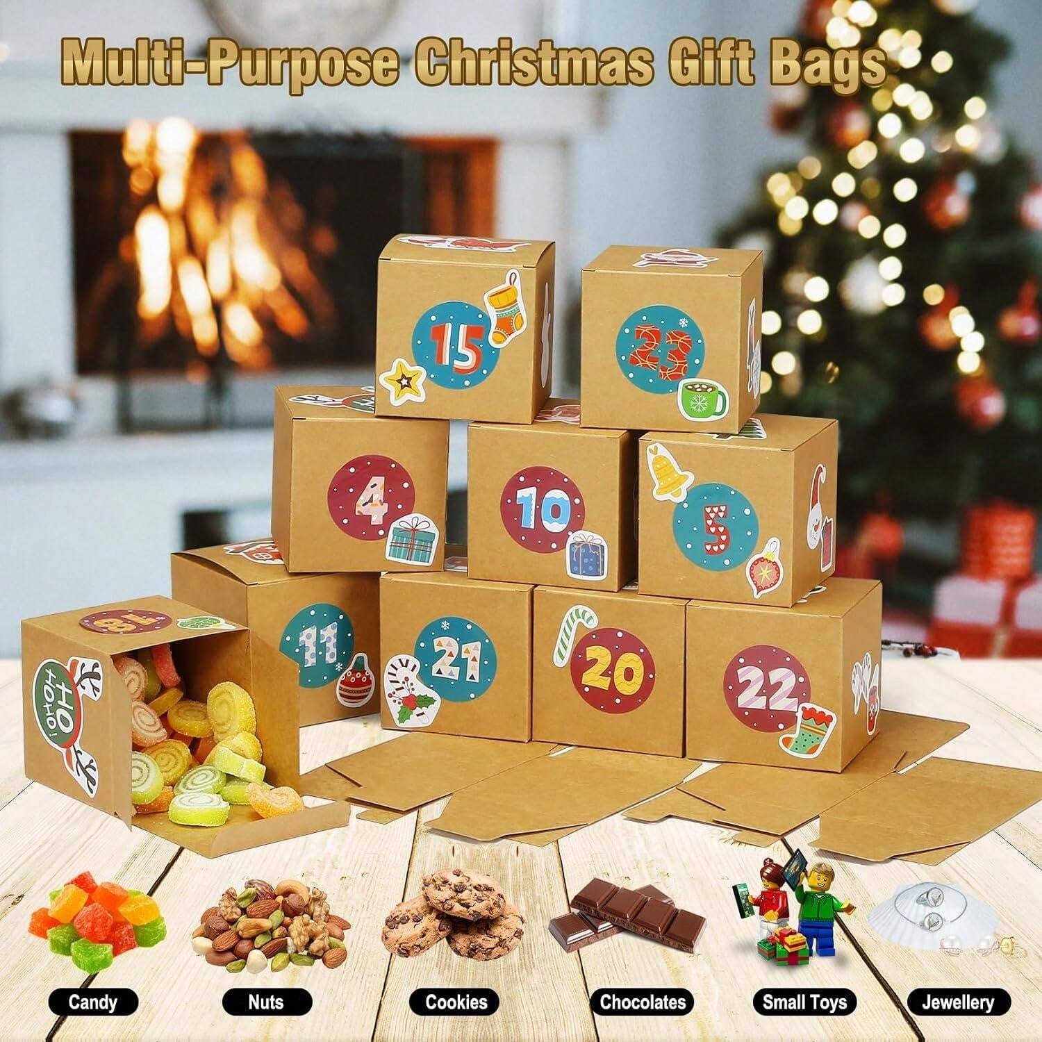 Advent Calendar Filling, 2024 DIY Advent Calendar Cardboard Box Filling