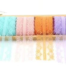 每捲10碼花卉包裝材料蕾絲緞帶DIY手工藝品禮盒裝飾家居紡織品結為裝飾 - 彩色 - 查看 7