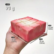 1PC Squishy Thick Toast Bread Slow Rising Sticky Squeeze Stress Release Hand Relax Toy Slow Rebound Decompression Vent PU Tender Soft - Multicolor - View 4