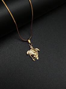 1 Máy tính Bohemian Đại Dương Đi Biển Phong Cách Xoắn Ốc Thép không gỉ Cá Mập, Cá & Rùa Biển Mặt Dây Chuyền Vòng Cổ Độc Đáo Và Hợp Thời Trang Trang Sức Cao Cấp - Vàng - Xem 14