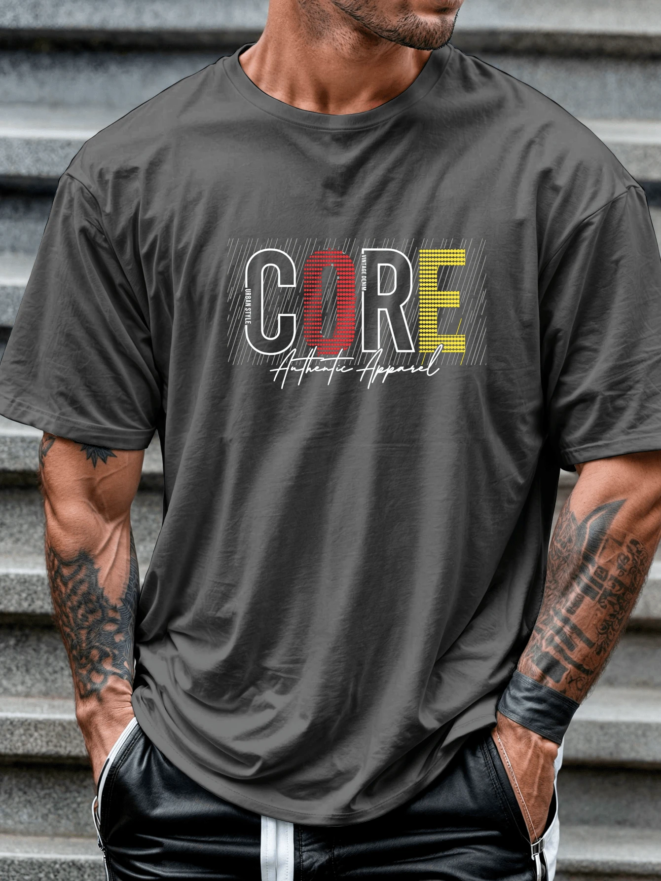 Men T-Shirts - Màu xám đen - Xem 1