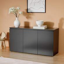 Tủ Buffet GladGrid Có Ngăn Chứa Đồ, Tủ Quầy Cà Phê Có 3 Cửa Và Kệ Có Thể Điều Chỉnh, Tủ Bếp Buffet Cho Phòng Khách, Bếp, 47.15" LX 24.65" HX 15.75" W - màu đen - Xem 2