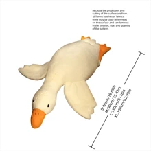 柔软白鹅毛绒玩具可爱毛绒填充动物大白鹅鸭子毛绒枕头腰背房间床头装饰生日礼物圣诞礼物感恩节礼物送孩子情人节礼物送女友