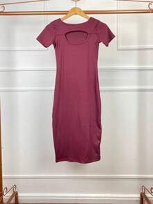 Women Dresses - 紅木色 - 查看 1