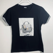 Women T-Shirts - 黑色 - 查看 2