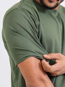 Men T-Shirts - xanh quân đội - Xem 3
