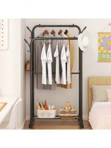 Estantes de ropa, decoración de habitación, decoración del hogar, decoración de otoño, decoración de dormitorio - Negro - Ver 3