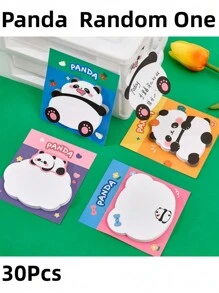 1pc Random Cute Cartoon Color Note,Student Sticky Note Message Paper.Cute Cartoon Emoticon Sticky Notes, Colorful Memo Pad, Student Stationery. - Multicolor - View 5