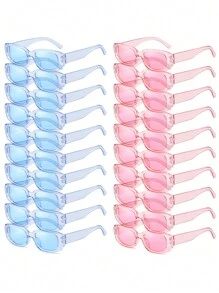 20 chiếc kính mắt nữ kiểu dáng retro vuông, màu sắc tươi tắn, kính râm thời trang cá nhân hóa. - Nhiều màu - Xem 15