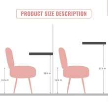 Furnistyle Velvet Vanity Chair With Round Backrest, Upholstered Makeup Chair For Vanity Desk With Solid Metal Legs And Thick Cushion, Mid Century Armless Living Room Chair, Accent Furniture Ottoman Stool Modern Comfy Chair For Dressing Room, Bedroom Entryway And Makeup Room, Thanksgiving Christmas Ideal Gifts