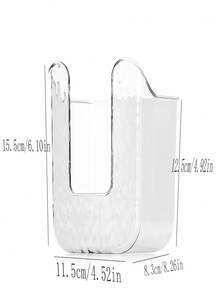 Wall-Mounted Wet Wipes Container, Tissue Box, No Drilling Required, Facial Tissue Storage Box, Suitable For Toilets, Bathrooms, Kitchens - Clear - View 6