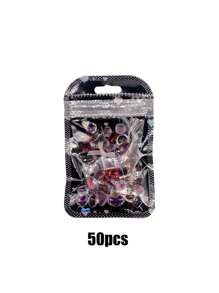 Accessori per unghie, forniture per unghie, charms per unghie stile Y2K, rosa e colorati, decorazione unghie a tema sirena, strass trasparenti, trapano per unghie trasparente per fai da te, 30/50/100 pezzi di punte di unghie con diamanti multicolore in confezione mista