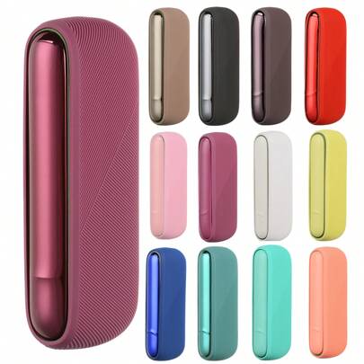 1pc Multicolor Twill Silicone Case para IQOS ILUMA, Capa protetora com capa lateral, para acessórios IQOS I ILUMA, material de volta às aulas