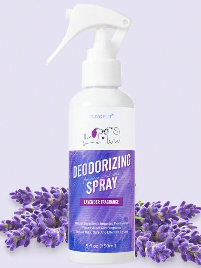 Lavender Pet Odor Eliminator Spray - Effective Deodorizer For Cat And Dog Urine Smells, Cat Litter Odor Removal, Air Freshener 5fl. Oz.