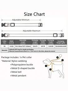 1 Vòng Cổ Jacquard Cho Thú Cưng Mèo, Vòng Cổ Thú Cưng Có Thể Điều Chỉnh Ngăn Nghẹt Thở 19.5-32Cm/7.67-12.6 Inch, Vòng Cổ Thú Cưng Ruy Băng Thêu Được Trang Trí Bằng Dây Chuyền Có Chuông Đồ Dùng Cho Thú Cưng Chó Mèo Thích Hợp - Nhiều màu - Xem 2