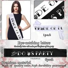 7 Pcs Hen Party Sash Bride Or Die Bachelorette Party Decorations 1 White Bride Or Die Sash 6 Black Till Death Do Us Party Sash For Bridal Shower Wedding Hen Engagement,Christmas - 7Pcs - View 4