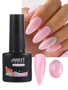 6入組果凍裸色凝膠指甲油套裝，白色、粉色、橘色 顏色，7毫升凝膠指甲油，可以浸泡卸除，適用於UV指甲藝術，夏季DIY美甲沙龍及家居使用 - 彩色 - 查看 4