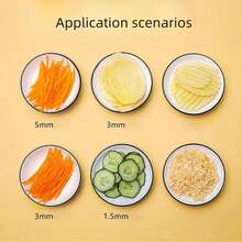 1 Set, Outdoor Camping Kitchen Vegetable Cutting Tool Set Of 14 Pieces, Lower Handle, Shredding, Slicing, And Mincing Tool Multifunctional Tool Set, 2024 New Model - Multicolor - View 6