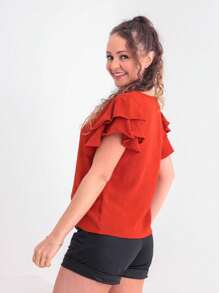 Women Tank Tops & Camis - 亮橙色 - 查看 3