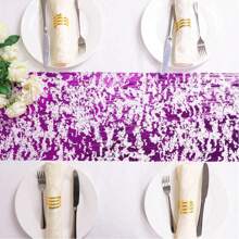 1 pieza Corredor de mesa brillante con malla metálica con purpurina para mesa de decoración de eventos, bodas, duchas nupciales, fiestas de cumpleaños