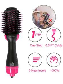 Cepillo para secador de cabello, cepillo de aire caliente, cable 3 en 1, secador de cabello de un paso y voluminizador para alisar barberia - Multicolor - Ver 7