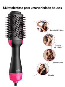 Cepillo para secador de cabello, cepillo de aire caliente, cable 3 en 1, secador de cabello de un paso y voluminizador para alisar barberia - Multicolor - Ver 8
