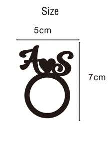 Personalized Napkin Ring Initials Custom Wedding Table Decor Acrylic Napkin Ring Place Holder Banquet Party Decor Ornamental Exquisite, Stylish, Contracted, Modern Custom, Personalized, Unique Ideal Gifts For Him Her, Boyfriend, Girlfriend, Dad, Mom, Family, Friends For Anniversaries, For Valentine's Day, For Mother's Day, For Birthdays, For Children's Day, For Father's Day, For Graduation, For Weddings - Multicolor - View 3
