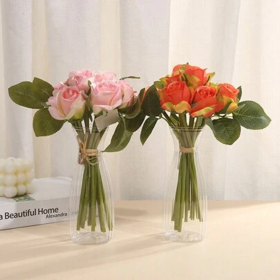 PET透明厚塑料花瓶，简单实用，多用途