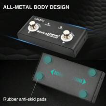 LEKATO無線翻頁踏板控制器平板電腦腳踏開關可充電 - 黑色 - 查看 7