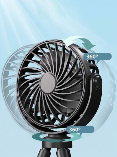 1pc Octopus Shaped Baby Stroller Fan, USB Rechargeable Portable Quiet Fan, Mini Handheld Foldable Travel Fan With LED Night Light, 3 Speed Adjustable, Multifunctional Desk Fan, Adjustable Angle, Suitable For Treadmill, Golf Cart, Travel, Camping, Baby Stroller Accessories, Foldable Ventilator, Car Fan