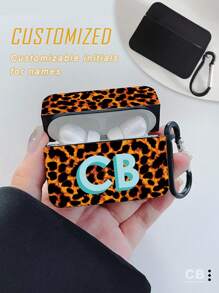 Customized Earphone Case, Tortoiseshell Pattern Earphone Case Customized, Tortoiseshell Pattern AirPods Protective Cover, Personalized Cute Initial, Includes 1 Earphone Case Strap, Compatible With AirPods Case, Headphones, Compatible With AirPods Pro (2nd Generation), Compatible With AirPods 3, Compatible With AirPods Pro, Compatible With AirPods 1/2, Compatible With AirPods 4, Earphone Case Gift Customization