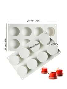 1pc 3D Ball Shape Silicone Mold For Baking Non-Stick Easy Release White Sphere Baking Mold For Mousse Cake Fondant Sugarcraft Dessert Pastry Tools