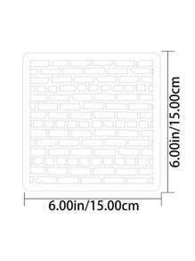 1 pieza Plantilla DIY para Pintura en Hueco con Patrón Geométrico de Pared de Ladrillos - 6x8 pulgadas C - Ver 10