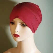 Solid Color Tube Undercap Lightweight Elastic Inner Hijab - A - View 20