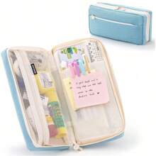 Big Capacity Pencil Case Pencil Pouch School Supplies For College Students Office Simple Stationery Pencil Holder Bag Teen Girls Women - Multicolor - View 1