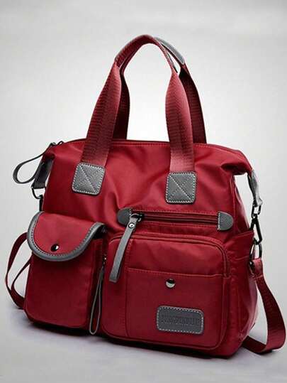 女士单肩包尼龙手提包防水斜挎包大容量多功能托特包旅行