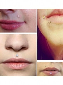 10 pièces Anneau de lèvre à pression en acier inoxydable / acier chirurgical de 20G 18G 16G, bijoux Labret, Anneau de lèvre Monroe, Clou de cartilage, Boucles d'oreilles spirale pour Tragus, Boucles d'oreilles en spirale, Anneau de nez, Bijoux de piercing Medusa, pour hommes et femmes, avec cubic zirconia cubique de 3 mm
