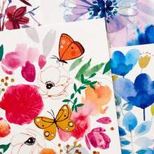 4pcs Hallmark Blank Cards Assortment, Painted Flowers ( With Envelopes) - Multicolor - View 3
