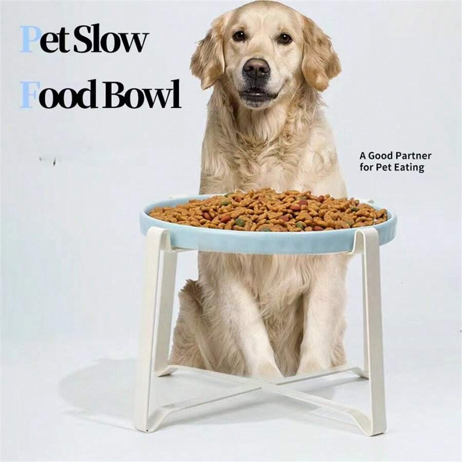 Plato de alimentación lenta de cerámica para mascotas con lengua para perros, cuenco para mascotas - Multicolor - Ver 1