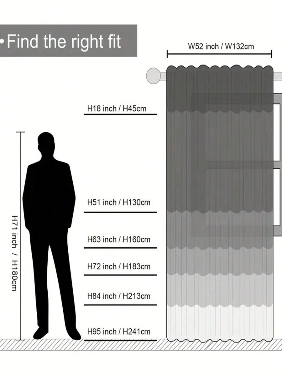1pc Beige 100 Blackout Thermal Insulated Window Curtain, Blocks