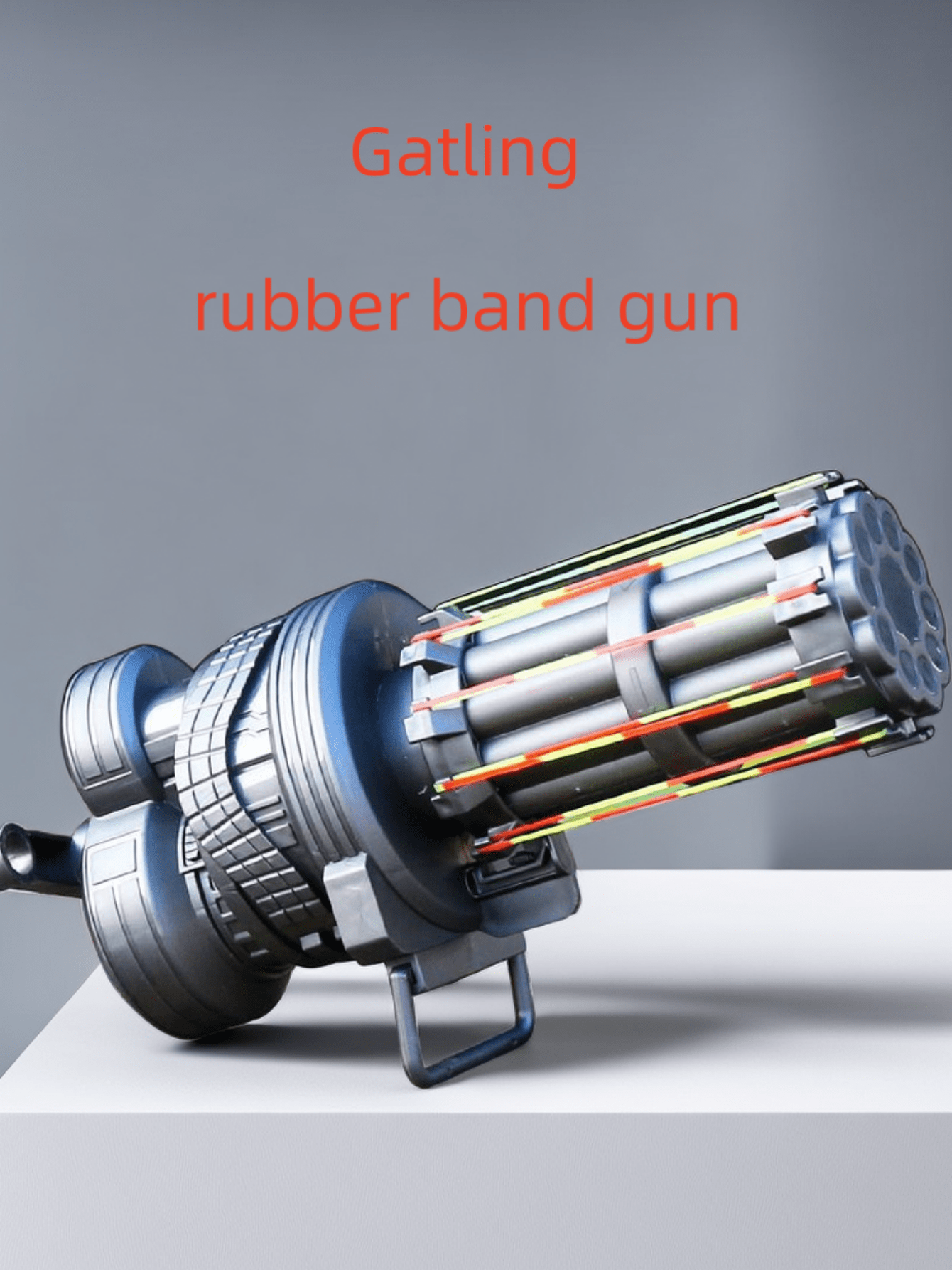 ガトリング ゴム銃 35連射可能なガトリングガンタイプで標的を