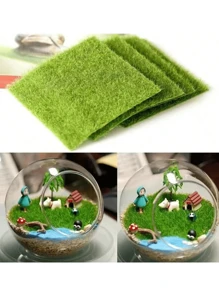 5pcs 6 Inches X6 Inches/15x15 Centimeters Fairy Woman Made Grass, Miniature Fake Garden Grass, Suitable For Handicrafts, Garden Decoration, Doll House DIY Decoration, Green Plants, Micro Landscape Courtyard Garden Decoration