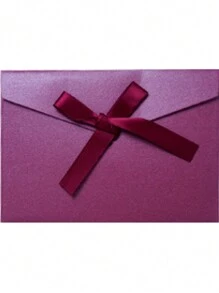 10 peças Envelope de Papel Especial Criativo e Colorido com Laço Grosso Grande e Brilho de Pérola