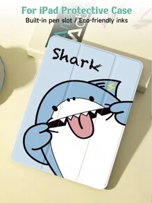 Shark Case Compatible With Samsung Galaxy Tab/IPad,IPad 9th/8th/7th Generation 10.2 Inch ,New IPad 10th Generation Cover,With Auto Wake/Sleep,Four Corners Anti-Fall - Multicolor - View 5