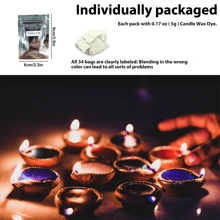 34 Color Wax Dye For Candle Making 5g/0.17oz, Includes  Dye Candle Color Dye, Candle Dye For Soy Wax Candles Making