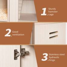 Guinea Pig Cages,4-Tier Hamster Cage Wood With Storage Cabinet, House For Rat Chinchilla, Openable Top, Acrylic Windows, Living World Deluxe Habitat X-Large
