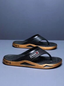 Men's Fashionable Slip-Resistant Soft-Soled Flip-Flops, Summer Wear, Outdoor Use, Lightweight, Casual Style